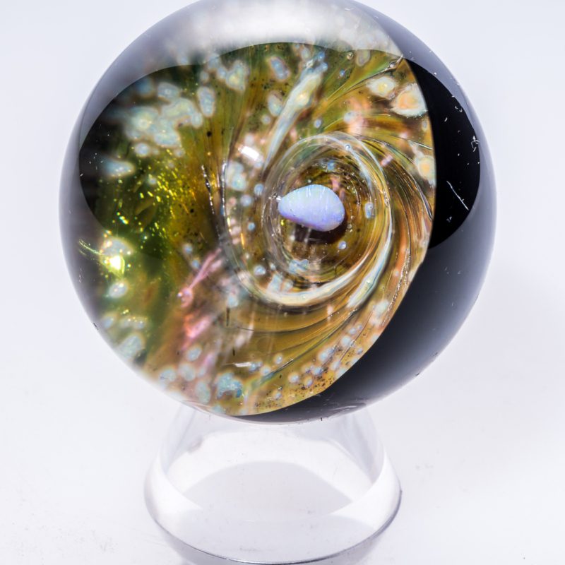 Golden Space Glass Marble