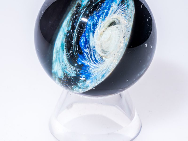 Silver Space Glass Marble