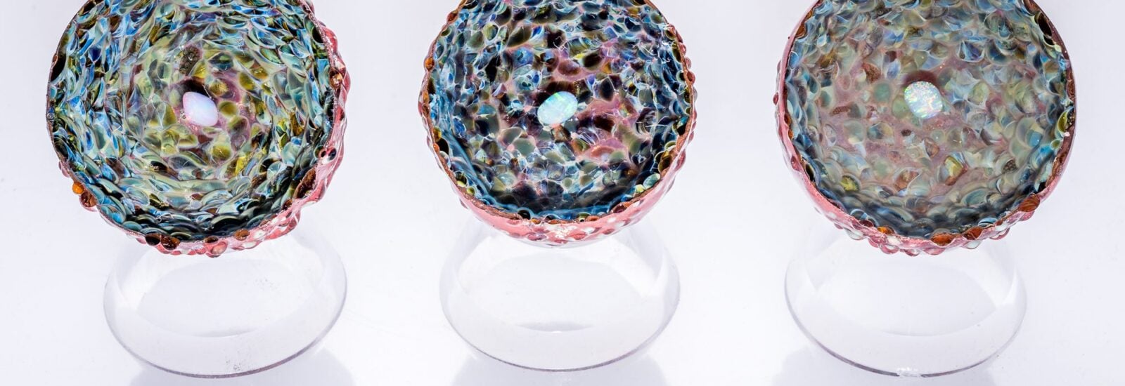 Glass Geodes with Floating Opal