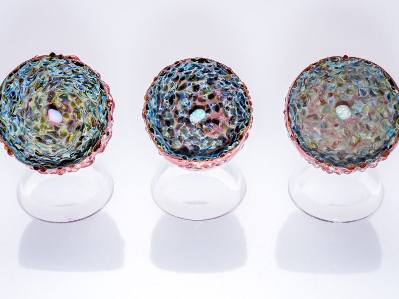 Glass Geodes with Floating Opal