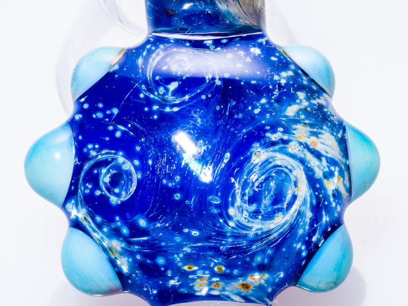 Custom Blue Space Glass Compass